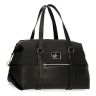 Torby podróżne - Pepe Jeans Christine Torba podróżna Czarna 40x25x20 cm Poliester z Detalami ze sztucznej skóry 20L by Joumma Bags, Czarny (Black), Talla única, torba podróżna - miniaturka - grafika 1