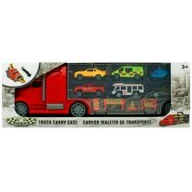 Samochody i pojazdy dla dzieci - Madej Pojazd ciężarówka plus 6 autek i droga GXP-803792 - miniaturka - grafika 1