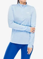 Bluzy sportowe damskie - Bluza damska Under Armour UA Tech Twist 1/2 Zip - horizon blue/white - miniaturka - grafika 1