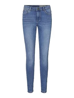 Spodnie damskie - VERO MODA Damskie spodnie jeansowe, niebieski (medium blue denim), (L) W / 34L - grafika 1