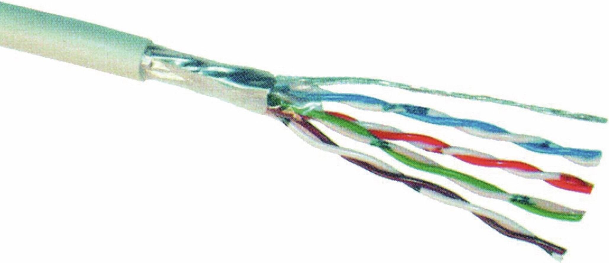 Kabel sieciowy S/CONN o maksymalnej łączności Kabel instalacyjny LAN, kat. 5e, F/UTP, sztywna żyła wewnętrzna, bezhalogenowy, 500,0 m (75210-500HS)