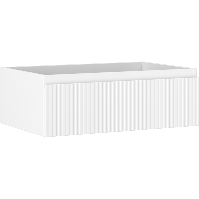 Mexen Rivel szafka łazienkowa podumywalkowa 70 cm, 1 szuflada, ryflowana , biała mat - 91A20-07023-1-BF01