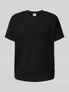 T-shirt z prążkowanym okrągłym dekoltem - Koszulki męskie - miniaturka - grafika 1