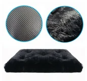 Legowiska dla psów - MIMIKO - Legowisko poducha Shaggy grafitowe XXL 115x75cm - miniaturka - grafika 1