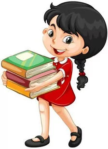 Dziewczyna i książki1 - Okleiny - miniaturka - grafika 1