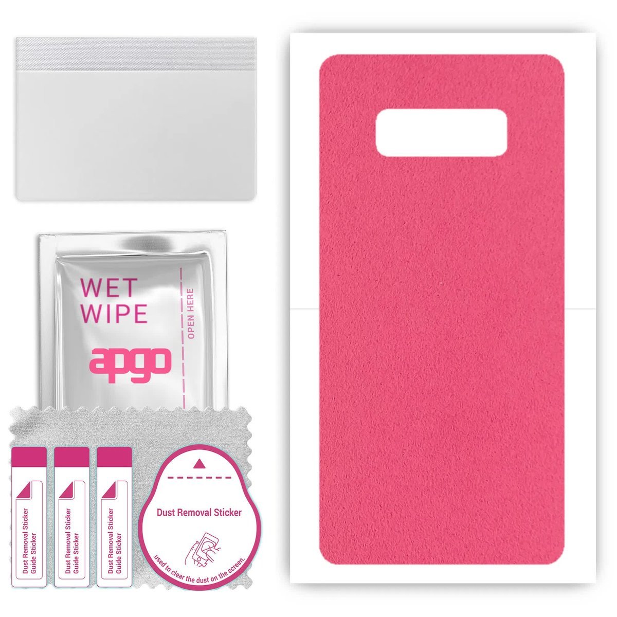 Folia naklejka skórka strukturalna na TYŁ Zamsz do Samsung Galaxy Note 8 - Zamsz Różowy - apgo SKINS