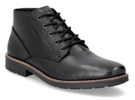 Botki męskie - Buty męskie Rieker 33207 botki skórzane sznurowane czarne-43 - miniaturka - grafika 1