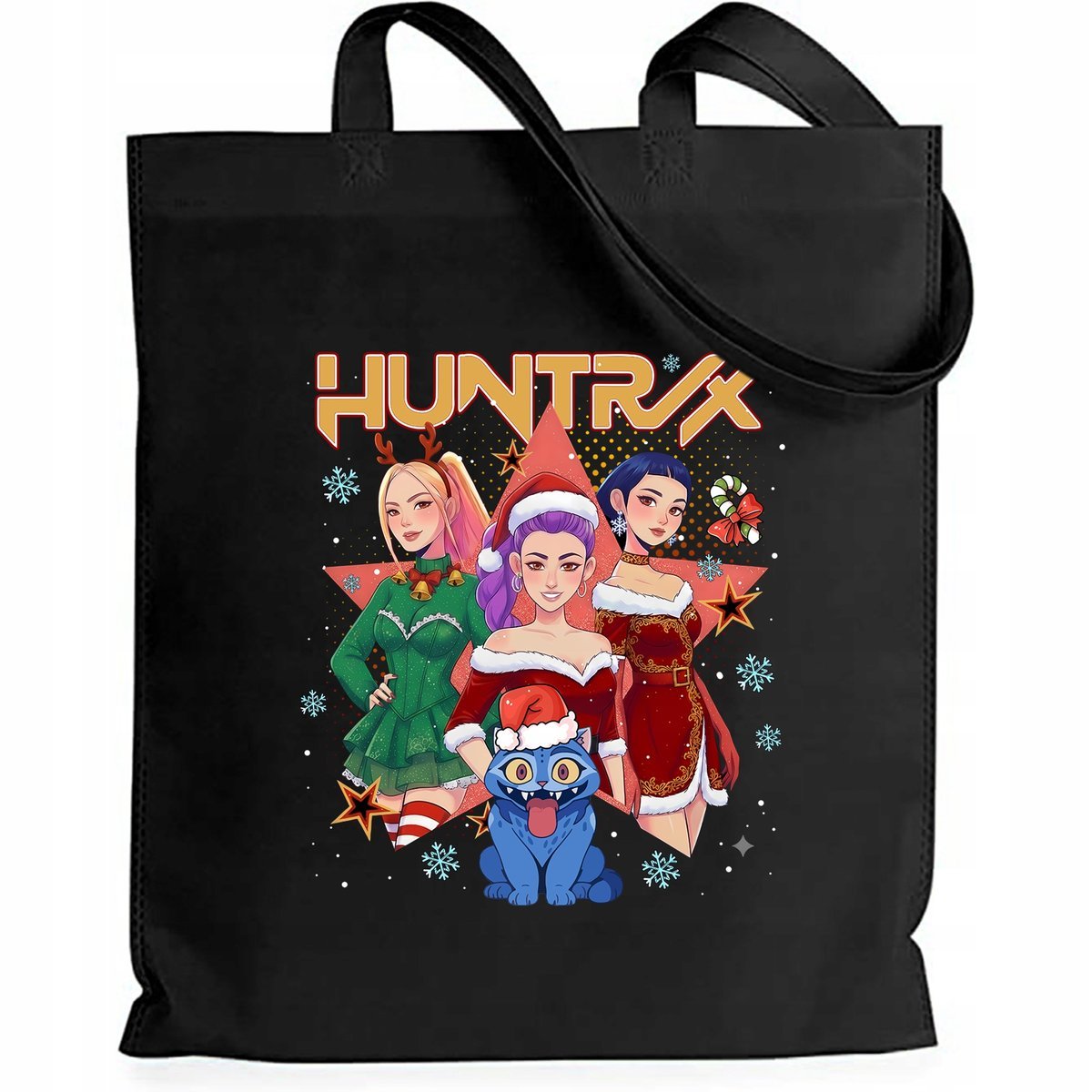 Torba Czarna EKO SANTA HUNTRIX Prezent Na Mikołajki Pod Choinkę Święta