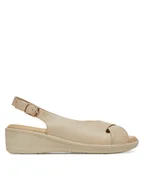 Sandały damskie - Go Soft Sandały WI23-ESTER-01 Beżowy - miniaturka - grafika 1