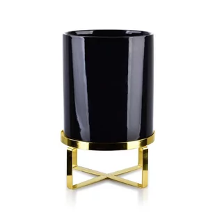 Blumfeldt ceramiczna Neva Black&Gold na złotych - Donice - miniaturka - grafika 1