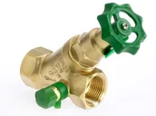 Zawory i kraniki - Zawór skośny DN40, typ 1603, GW 1/2" z niewznoszącym trzpieniem, odcinający, antyskażeniowy z możliwością nadzoru i odwodnieniem - miniaturka - grafika 1