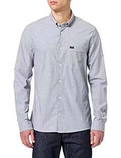 Lee Męska koszula Slim Button Down, szary, S - Koszule męskie - miniaturka - grafika 1