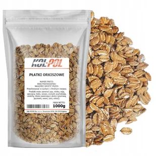 PŁATKI ORKISZOWE 1kg Naturalne śniadanie źródło błonnika jakość Kol-Pol - Płatki śniadaniowe i musli - miniaturka - grafika 1