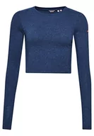 Koszulki i topy damskie - Superdry Koszula Vintage Tiny L/S Top Navy Marl 40 Damski, Marl Marl, 38 - miniaturka - grafika 1
