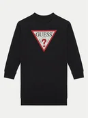 Sukienki i spódniczki dla dziewczynek - Guess Sukienka dzianinowa J3YK20 KA6R4 Czarny Regular Fit - miniaturka - grafika 1