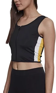 Urban Classics Damska bluza z suwakiem na zamek błyskawiczny, wielokolorowy (Black/White/Chromeyellow 01302), XL - Bluzy damskie - miniaturka - grafika 1