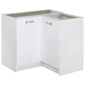 Szafki kuchenne - Szafka kuchenna stojąca narożna First kolor biały/srebrny - miniaturka - grafika 1