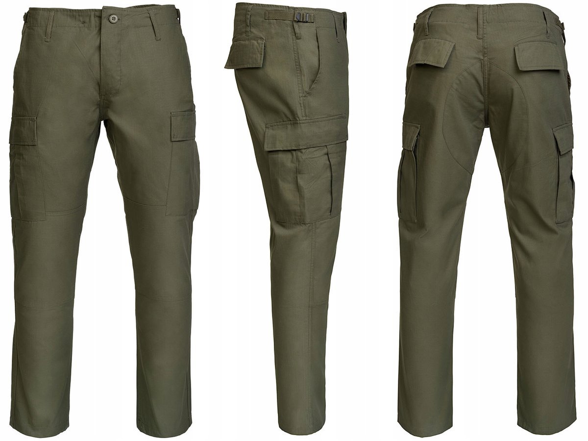 Spodnie Męskie BDU Wojskowe Bojówki Rip-stop OLVIE Mil-Tec SLIM FIT M