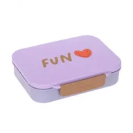 Lunch boxy - Lassig Lunchbox Bento z przegródkami Little Gang Heart lilac - miniaturka - grafika 1
