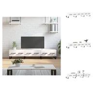 Szafki RTV - vidaXL Szafka pod TV biały wysoki połysk 150x36x30 cm materiał drewnopochodny - Meble TV - miniaturka - grafika 1