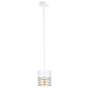 KET Loftowa LAMPA wisząca 1133 metalowa OPRAWA zwis biały złoty KET - Lampy sufitowe - miniaturka - grafika 1