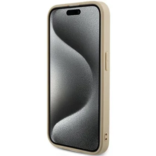 Etui Guess GUHCP15LPSAIRSD Apple iPhone 15 Pro hardcase Saffiano Iridescent Script złoty/gold - Etui i futerały do telefonów - miniaturka - grafika 6
