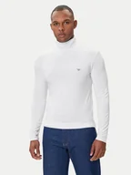 Swetry męskie - Emporio Armani Underwear Golf EM000388 AF14988 U0002 Biały Slim Fit - miniaturka - grafika 1