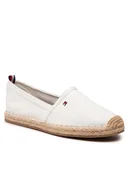 Espadryle damskie - Tommy Hilfiger Espadryle Basic Tommy Flat Espadrille FW0FW04827 Biały - miniaturka - grafika 1
