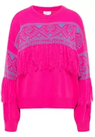 Swetry damskie - NALLY Damski sweter z dzianiny 19019445-NA02, różowy, średni niebieski, XL/XXL, Różowy, średni niebieski, XL-XXL - miniaturka - grafika 1