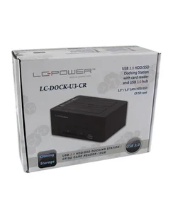 LC-Power USB 3.0 2-Bay 2,5''-3,5''HDD/SSD + Hub - Obudowy i kieszenie na dyski twarde - miniaturka - grafika 1
