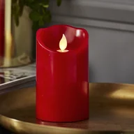 Świece - Świeca Led woskowa M-TWINKLE czerwona 12,5cm ruchomy płomyk - miniaturka - grafika 1