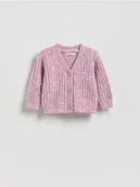 Bluzki dla niemowląt - Reserved - Dzianinowy kardigan - jasnofioletowy - miniaturka - grafika 1