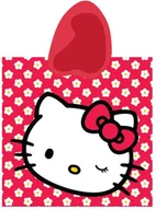 Okrycia kąpielowe dla dzieci - Detexpol, Hello Kitty, Poncho, Czerwony, 60x120 cm - miniaturka - grafika 1