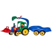 Samochody i pojazdy dla dzieci - Koparka z przyczepą MIX Hemar Family - miniaturka - grafika 1