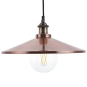 Lampy sufitowe - Beliani Lampa wisząca miedziana PELLY - miniaturka - grafika 1