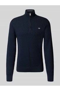 Sweter z dzianiny z wyhaftowanym logo - Gant - Swetry męskie - miniaturka - grafika 1