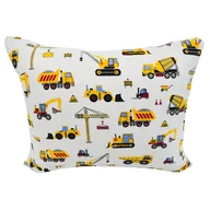 Pościel dla dzieci - Poszewka Dziecięca 50x60 Bawełniana Koparki Żółte Na Białym Wysoka Jakość Polski Producent - miniaturka - grafika 1