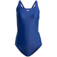 Stroje kąpielowe - Kostium kąpielowy damski adidas Mid 3-Stripes niebieski IT6292 42 - miniaturka - grafika 1