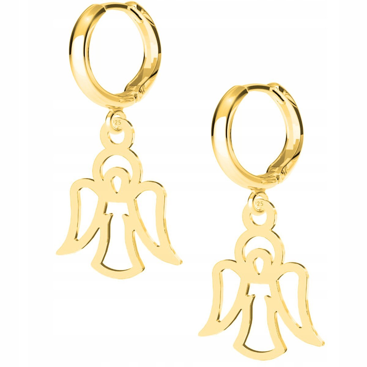 Kolczyki złote Anioł Aniołek Angel 925