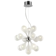 Lampy sufitowe - Inne Szklana LAMPA wisząca LAMP 299/15 designerska OPRAWA zwis łezka kropla ferrara biała LAMP 299/15 - miniaturka - grafika 1