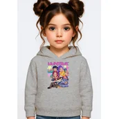 Bluzy dla dziewczynek - BLUZA DZIECIĘCA KPOP DEMON HUNTERS HUNTRIX 146-152 Z KAPTUREM BAWEŁNIANA - miniaturka - grafika 1