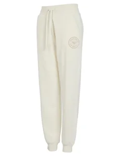 Emporio Armani Damskie spodnie damskie z mankietami z puszystego polaru, Pale Cream, XL - Spodnie damskie - miniaturka - grafika 1