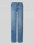 Spodnie damskie - Jeansy o kroju straight fit z mieszanki bawełny ekologicznej model ‘BLUSH’ - miniaturka - grafika 1