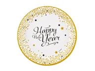 Dekoracje i nakrycia stołu na imprezę - Talerzyki papierowe Happy New Year - 23 cm - 8 szt. - miniaturka - grafika 1