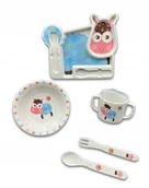 Zestawy naczyń dla dzieci - Miseczka talerzyk kubeczek dla dziecka - owieczka - miniaturka - grafika 1