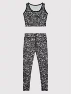 Koszulki dla dziewczynek - Regatta Komplet top i legginsy Atkin RKJ130 Czarny Slim Fit - miniaturka - grafika 1