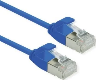 Roline ROLINE F/UTP DataCenter Patch Cord Cat.6A Class EA, LSOH, bardzo cienki, niebieski, 5 m - Patchcordy - miniaturka - grafika 1