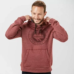 Hi-Tec HI-TEC męska koszulka ANSELL z kapturem, cegła czerwień, średnia AW18HAM080-100 - Koszulki męskie - miniaturka - grafika 1