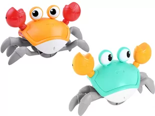 KRABIK ŁAZIK DO RACZKOWANIA Chodzący Uciekający Krab Dźwięk MIX - Zabawki interaktywne dla dzieci - miniaturka - grafika 1