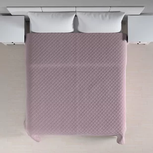 Dekoria Narzuta pikowana w romby zgaszony róż szer.260 × dł.210 cm Velvet 1235-704-14 - Narzuty - miniaturka - grafika 1